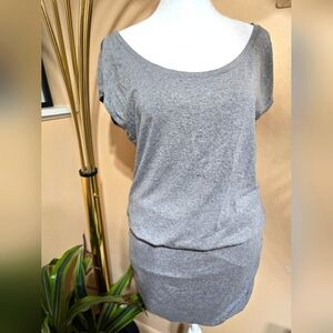 NY&C Gray Midi Short Sleeve Dress